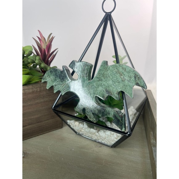 Green Jade Eagle / Hawk Carving Polished Sculpture - Picture 4 of 5